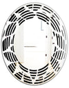 Monochrome Geometric Pattern XII - Modern Round or Oval Wall Mirror - Wave