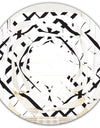 Monochrome Geometric Pattern III - Modern Round or Oval Wall Mirror - Whirl