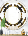 Art Deco style modern pattern - Modern Round or Oval Wall Mirror - Space