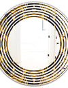 Art Deco style modern pattern - Modern Round or Oval Wall Mirror - Wave