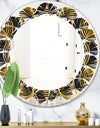 Art Deco style modern pattern - Modern Round or Oval Wall Mirror - Leaves