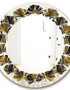 Art Deco style modern pattern - Modern Round or Oval Wall Mirror - Leaves