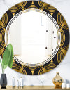 Art Deco style modern pattern - Modern Round or Oval Wall Mirror - Triple C