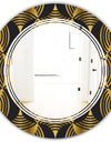 Art Deco style modern pattern - Modern Round or Oval Wall Mirror - Triple C