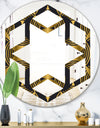 Art Deco style modern pattern - Modern Round or Oval Wall Mirror - Hexagon Star