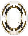 Art Deco style modern pattern - Modern Round or Oval Wall Mirror - Space