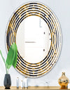 Art Deco style modern pattern - Modern Round or Oval Wall Mirror - Wave