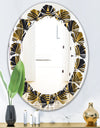 Art Deco style modern pattern - Modern Round or Oval Wall Mirror - Leaves