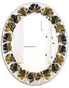 Art Deco style modern pattern - Modern Round or Oval Wall Mirror - Leaves