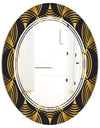 Art Deco style modern pattern - Modern Round or Oval Wall Mirror - Triple C
