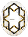 Art Deco style modern pattern - Modern Round or Oval Wall Mirror - Hexagon Star