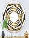 Art Deco style modern pattern - Modern Round or Oval Wall Mirror - Whirl