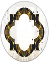 Art Deco style modern pattern - Modern Round or Oval Wall Mirror - Quatrefoil
