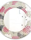 Folk flowers hand drawn pattern - Modern Round or Oval Wall Mirror - Wave
