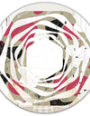 Folk flowers hand drawn pattern - Modern Round or Oval Wall Mirror - Whirl