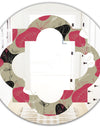 Folk flowers hand drawn pattern - Modern Round or Oval Wall Mirror - Quatrefoil