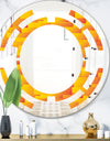 Retro Square Design VIII - Modern Round or Oval Wall Mirror - Space