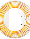 Retro Square Design VIII - Modern Round or Oval Wall Mirror - Wave