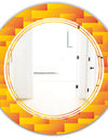 Retro Square Design VIII - Modern Round or Oval Wall Mirror - Triple C
