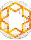 Retro Square Design VIII - Modern Round or Oval Wall Mirror - Hexagon Star