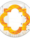 Retro Square Design VIII - Modern Round or Oval Wall Mirror - Quatrefoil