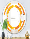 Retro Square Design VIII - Modern Round or Oval Wall Mirror - Space