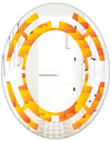 Retro Square Design VIII - Modern Round or Oval Wall Mirror - Space