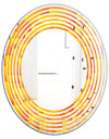 Retro Square Design VIII - Modern Round or Oval Wall Mirror - Wave