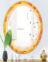 Retro Square Design VIII - Modern Round or Oval Wall Mirror - Triple C