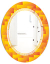 Retro Square Design VIII - Modern Round or Oval Wall Mirror - Triple C