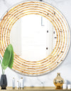 Golden Clouds In The Sky - Modern Round or Oval Wall Mirror - Wave