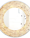Golden Clouds In The Sky - Modern Round or Oval Wall Mirror - Wave