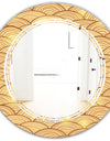 Golden Clouds In The Sky - Modern Round or Oval Wall Mirror - Triple C