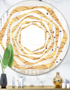 Golden Clouds In The Sky - Modern Round or Oval Wall Mirror - Whirl