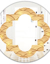 Golden Clouds In The Sky - Modern Round or Oval Wall Mirror - Quatrefoil