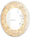 Golden Clouds In The Sky - Modern Round or Oval Wall Mirror - Wave