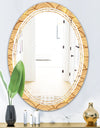 Golden Clouds In The Sky - Modern Round or Oval Wall Mirror - Triple C