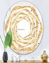 Golden Clouds In The Sky - Modern Round or Oval Wall Mirror - Whirl