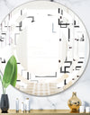 Abstract Retro Design II - Modern Round or Oval Wall Mirror - Space