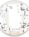 Abstract Retro Design II - Modern Round or Oval Wall Mirror - Space
