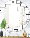 Abstract Retro Design II - Modern Round or Oval Wall Mirror - Triple C