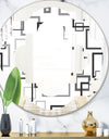 Abstract Retro Design II - Modern Round or Oval Wall Mirror - Quatrefoil