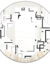 Abstract Retro Design II - Modern Round or Oval Wall Mirror - Quatrefoil