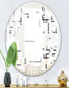 Abstract Retro Design II - Modern Round or Oval Wall Mirror - Space
