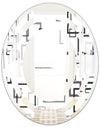 Abstract Retro Design II - Modern Round or Oval Wall Mirror - Space