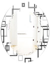 Abstract Retro Design II - Modern Round or Oval Wall Mirror - Triple C