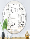Abstract Retro Design II - Modern Round or Oval Wall Mirror - Whirl