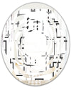 Abstract Retro Design II - Modern Round or Oval Wall Mirror - Whirl