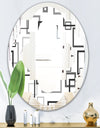 Abstract Retro Design II - Modern Round or Oval Wall Mirror - Quatrefoil