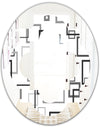 Abstract Retro Design II - Modern Round or Oval Wall Mirror - Quatrefoil
